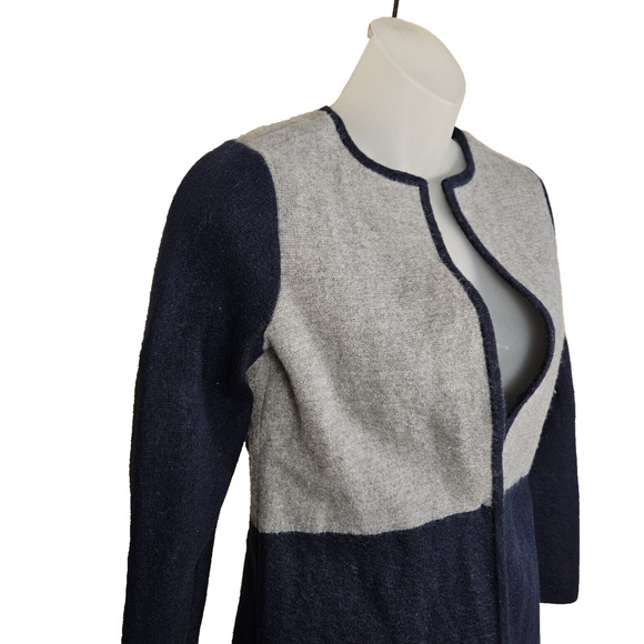 Talbots Merino Wool Blend Womens Cardigan Sweater Open Front Longline Layer M - Picture 5 of 10